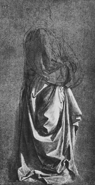 'Cast of Drapery for a Standing Figure', c1470 (1945). Artist: Leonardo da Vinci.