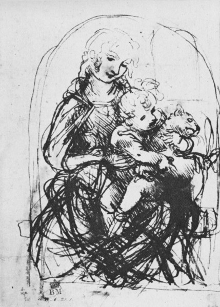 'Madonna and Child with a Cat', 1478-1481 (1945). Artist: Leonardo da Vinci.
