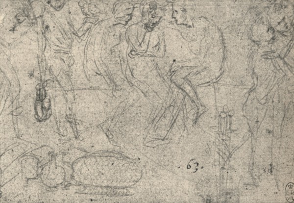 'Group of Figures in Conversation', c1480 (1945). Artist: Leonardo da Vinci.