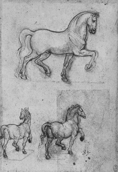 'Three Studies of Horses', c1480 (1945). Artist: Leonardo da Vinci.