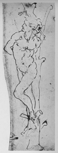 'Study for a St. Sebastian', c1480 (1945). Artist: Leonardo da Vinci.
