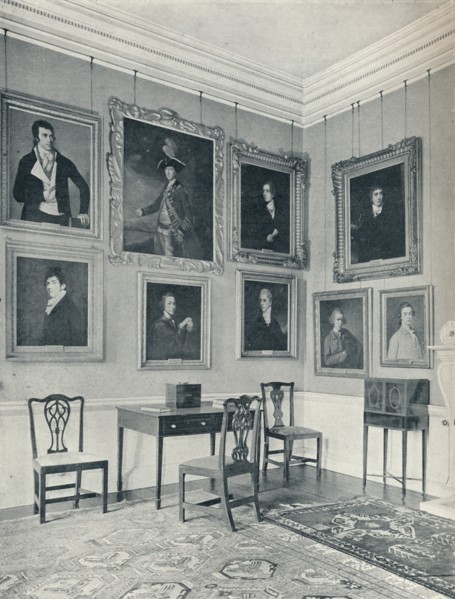 Leaving Portraits in the Drawing-Room', 1926. Artist: Unknown.