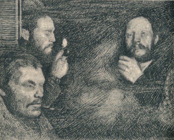 'A Smoke in the Galley of the Fram.', c1893-1896, (1897). Artist: August Eiebakke.