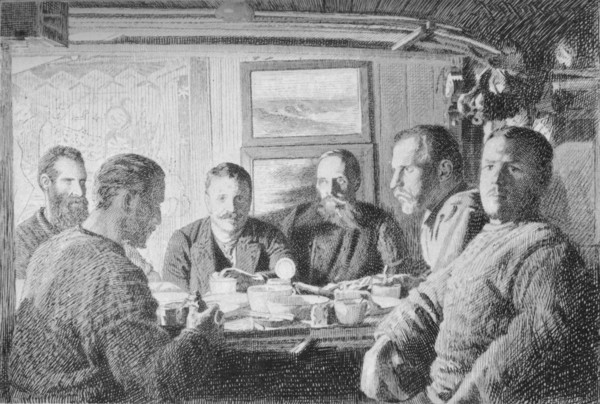 'The Upper End of the Supper Table'. 15 February 1895, (1897). Artist: Unknown.