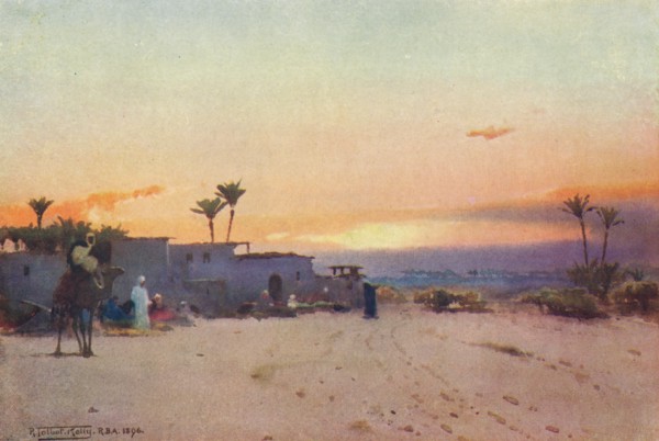 'A Fellah Village', c1880, (1904). Artist: Robert George Talbot Kelly.