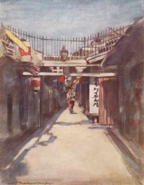 'The Street with the Gallery', c1887, (1901). Artist: Mortimer L Menpes.