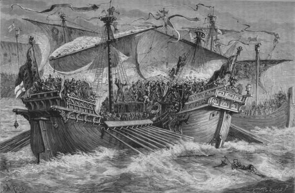 'The Battle of Dover', 24 August 1217, (c1880). Artist: Unknown.