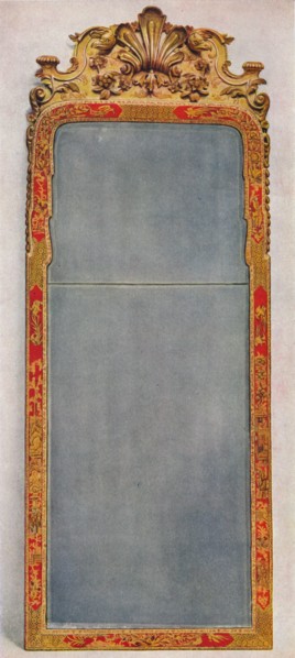 'A Very Rare Pier Glass of c1720 in frame decorated with Red Lacquer', c1720, (1936). Artist: Unknown.