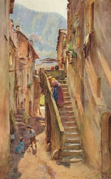 'Vicolo del Ponte, Villa Nuova di Albenga', c1910, (1912). Artist: Walter Frederick Roofe Tyndale.