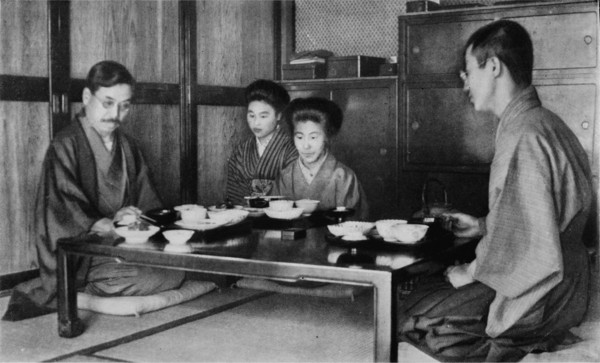 'Family luncheon a la Japonaise', c1900, (1921). Artist: Julian Leonard Street.