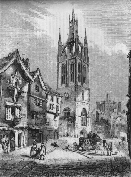 'St. Nicholas Church, Newcastle-upon-Tyne', 1845. Artist: John Jackson.