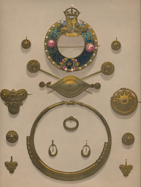 'Gold Ornaments and Brooch', 1863.  Artist: Robert Dudley.