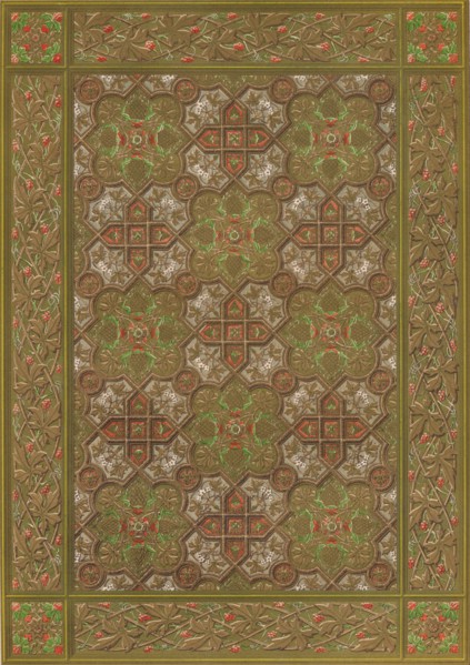 'An Embossed Leather Panel' by Habenicht, Vienna', 1863.  Artist: Robert Dudley.