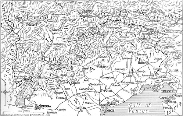 'The Austrian Frontier of Italy', 1915. Artist: Unknown.