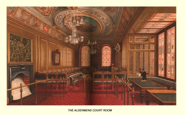 The Aldermens Court Room, 1886. Artist: Unknown.