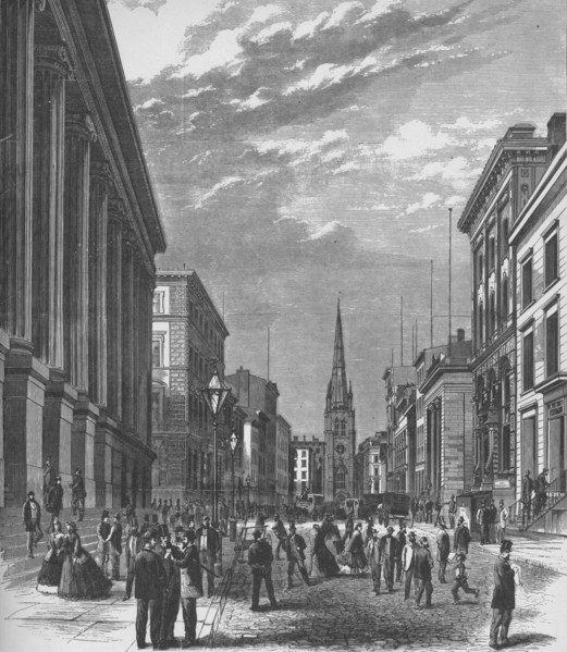 'Wall Street, New York City', 1866, (1938). Artist: Unknown.