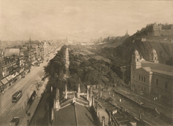 'Edinburgh, Looking Towards Calton Hill, from the West End of Princes Street', 1902. Artist: Unknown.