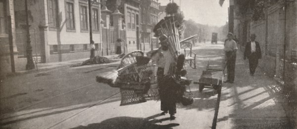 'The wicker-work vendor', 1914. Artist: Unknown.