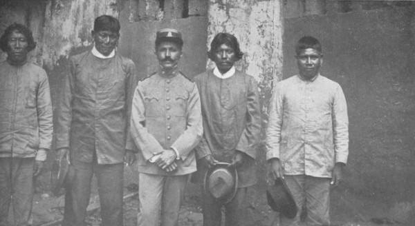 'Tymbiras Indians of the State of Maranhao. Lt. Pedro Dantas and his Interpreters', 1914. Artist: Unknown.