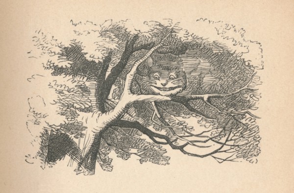 'The Cheshire Cat begins to fade away, it's his smile the last to go', 1889. Artist: John Tenniel.