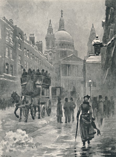 'Ludgate Hill on a Winter's Morning', 1891. Creator: William Luker.