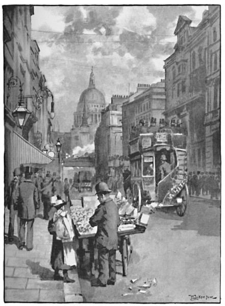 'Fleet Street, Showing St. Paul's', 1891. Creator: William Luker.