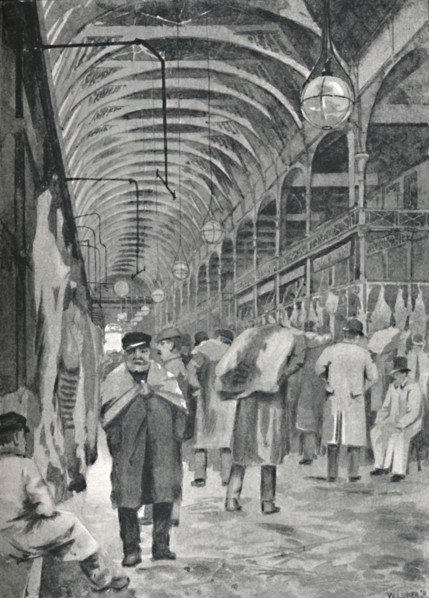 'The Metropolitan Meat Market, Smithfield', 1891. Creator: William Luker.
