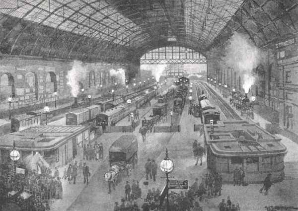 'Cannon Street Station - Night', 1891. Creator: William Luker.