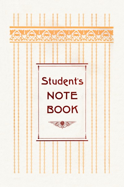 'Student's Note Book', 1917. Artist: Unknown.