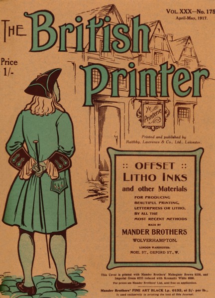 'The British Printer Vol. XXX - No. 175 April-May, 1917 cover', 1917. Artist: Mander Brothers.