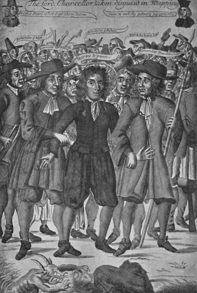 'Lord Chancellor Jeffreys Taken in Wapping', 1688, (1903). Artist: Unknown.