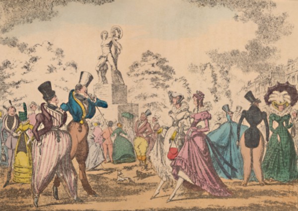 'Hyde Park Corner in 1822', c1870. Artist: George Cruikshank.