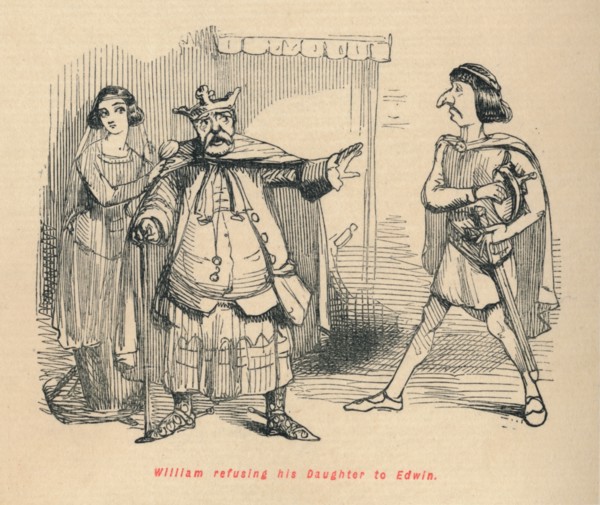 'William refusing his Daughter to Edwin', c1860, (c1860). Artist: John Leech.