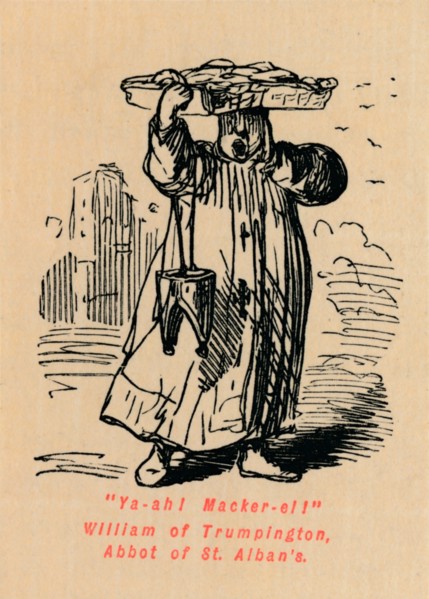 'Ya-ah! Macker-el! William of Trumpington, Abbot of St. Alban's', . Artist: John Leech.