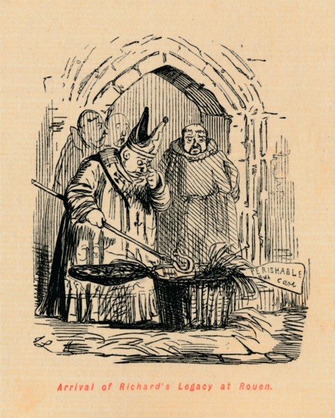 'Arrival of Richard's Legacy at Rouen', c1860, (c1860). Artist: John Leech.