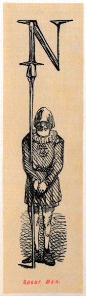 'Spear Man', . Artist: John Leech.