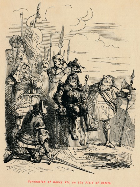 'Coronation of Henry VII on the Field of Battle', . Artist: John Leech.
