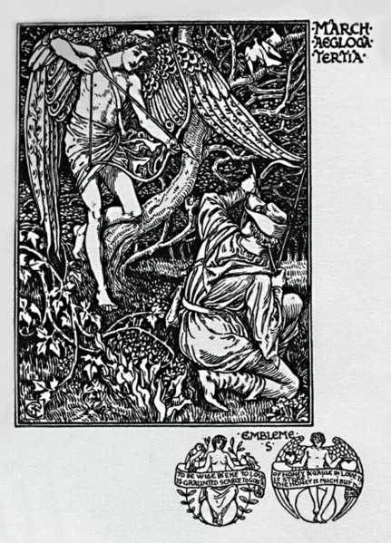 'The Shepheard's Calendar - March', 1898, (1923). Artist: Walter Crane.