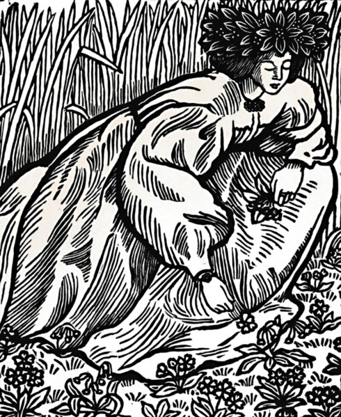 'The Poems of Ronsard. Original Woodcut', 1902, (1923). Artist: Lucien Pissarro.