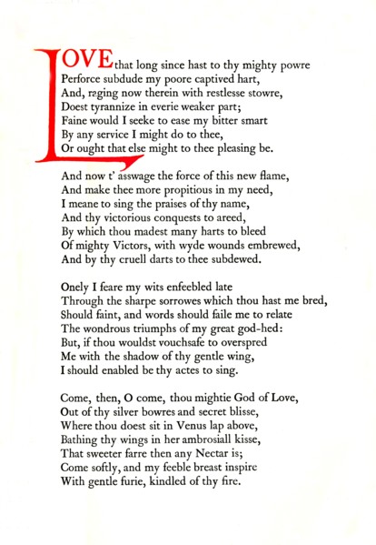 Page from Edmund Spenser's Four Hymns on Earthly and Heavenly Love and Beauty, 1912, (1914). Artist: W. F. Northend.