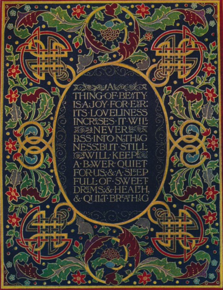 'Doublure in Levant Morocco, with Inlay and Tooling', c.1880, (1914). Artist: Robert Riviere.