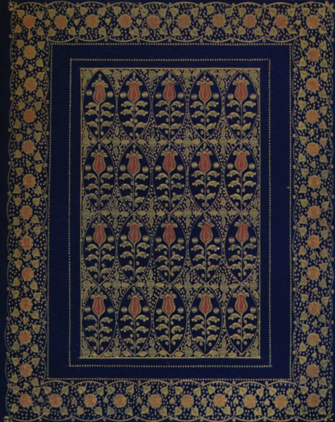 'Bookbinding in Blue Morocco with Inlay and Gold Tooling', 1914. Artist: Edward Sullivan.