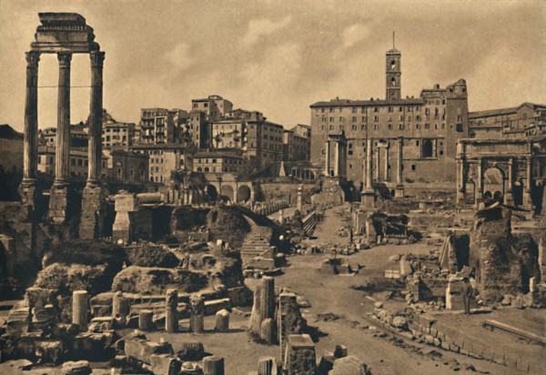 'Roma - The Roman Forum and the Capitoline Hill', 1910. Artist: Unknown.