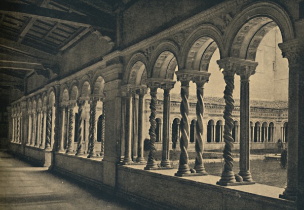 'Roma - St. Paul without the Walls - Cloister of the Monastery of the Benedictine Monks. Work of the Artist: Unknown.