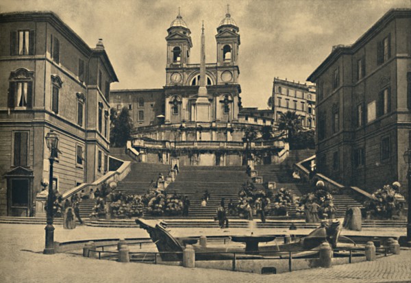'Roma - Church of the Trinita dei Monti', 1910. Artist: Unknown.