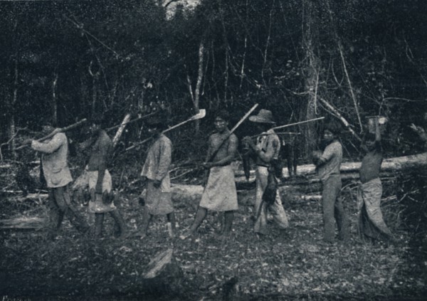 'Indios Guaranys, voltando de uma caþada', 1895. Artist: Francisco Henszler.