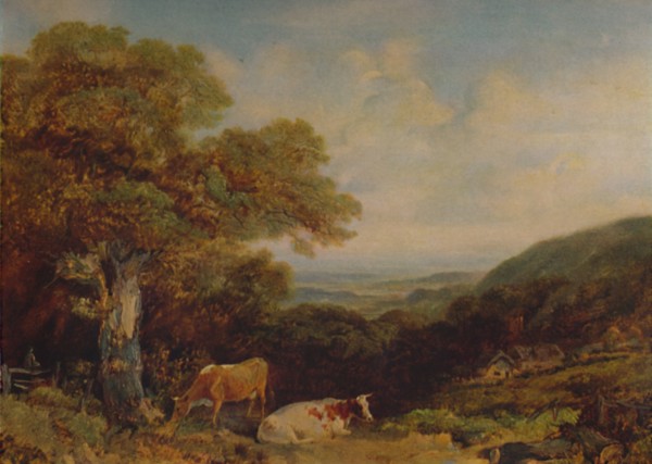 'Landscape with Cattle', 1847, (1935). Artist: John Dearman.