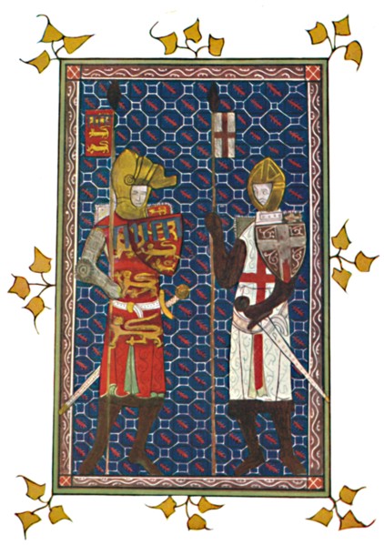 'St. George and Plantagenet Earl of Lancaster', c1295, (1903). Artist: Unknown.