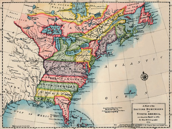 'Map of the British Dominions of North America', 1772, (1904). Artist: Peter Bell.