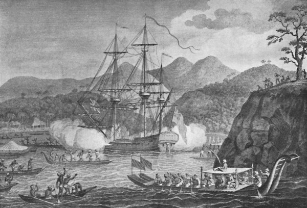 'Otaheite Surrendered to Captain Wallis', 1773, (1904). Artist: Unknown.